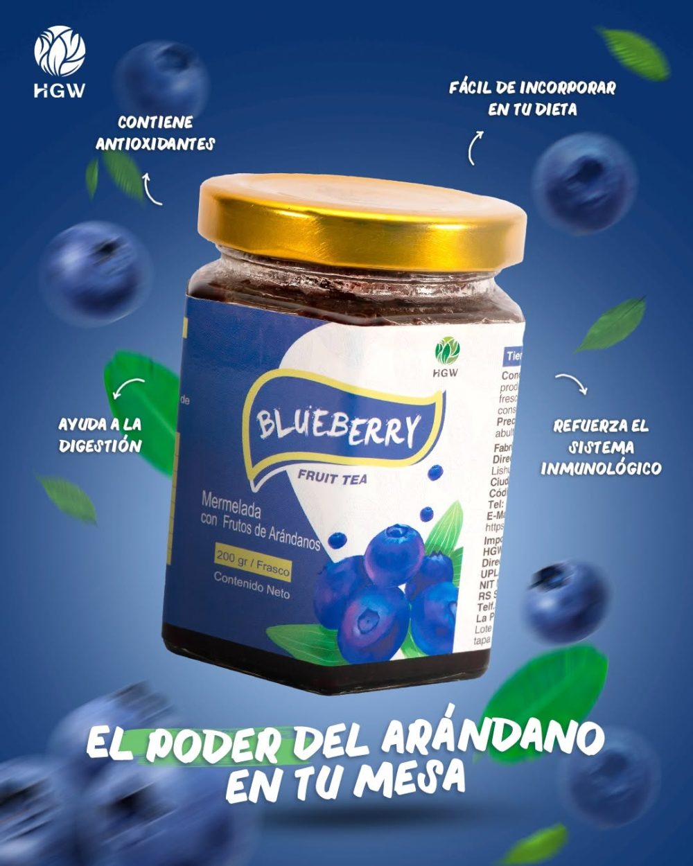 MERMELADA DE ARANDANOS HGW