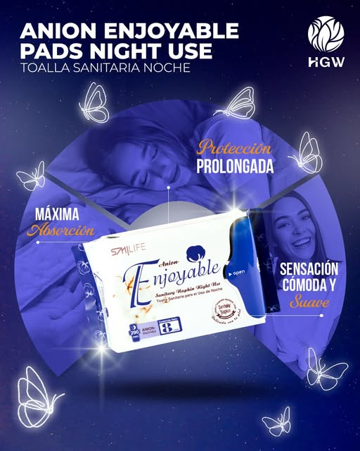Toalla Sanitaria con Turmalina Uso Noche