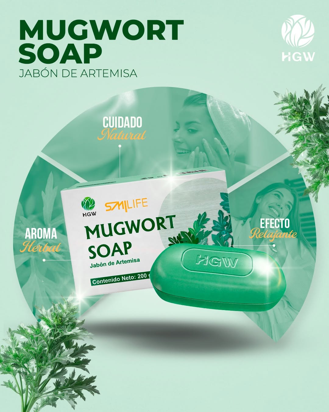 Mugwort soap jabon de artemisa